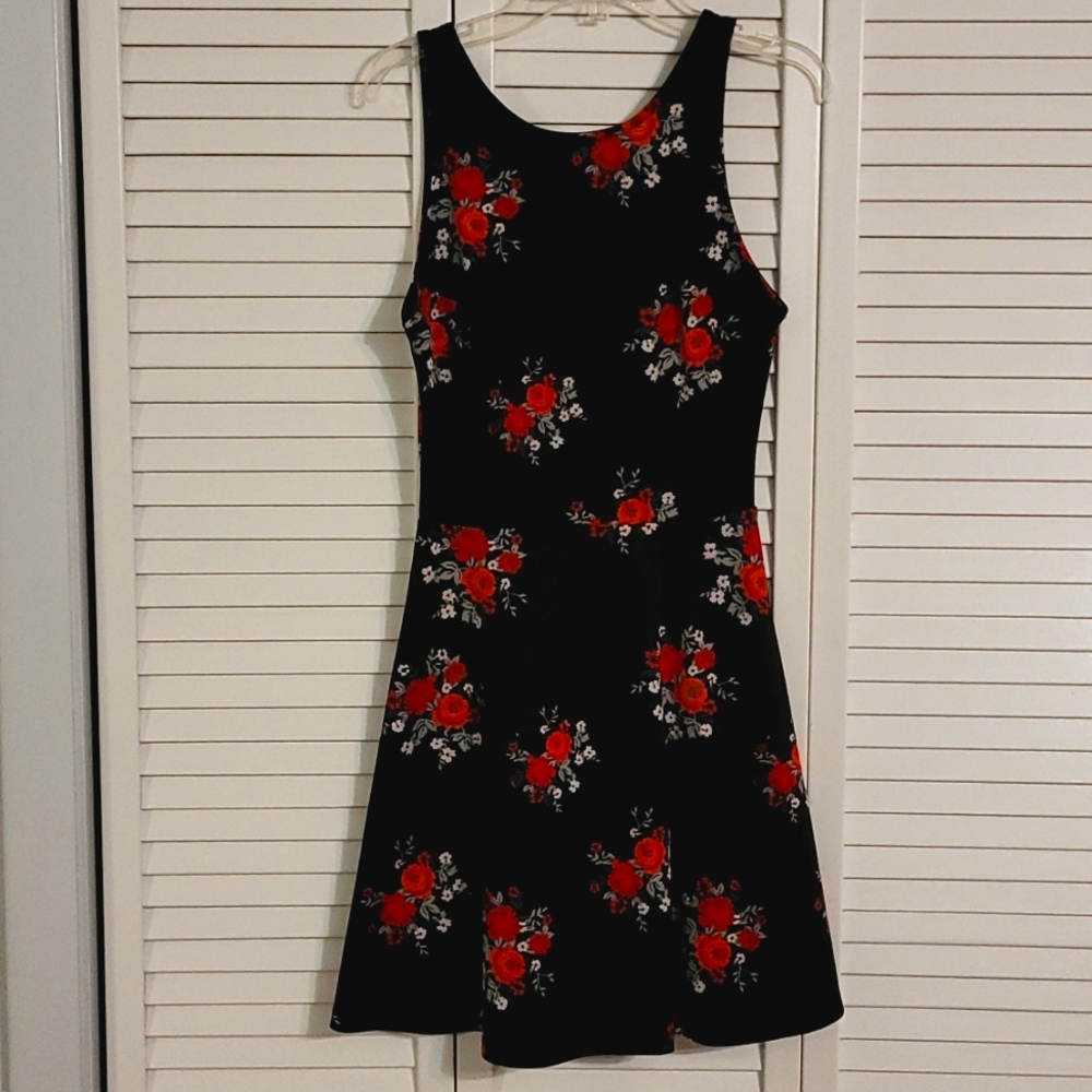 H&M - Floral Sleeveless Dress - Red Roses & Carnations - Picture 3 of 3